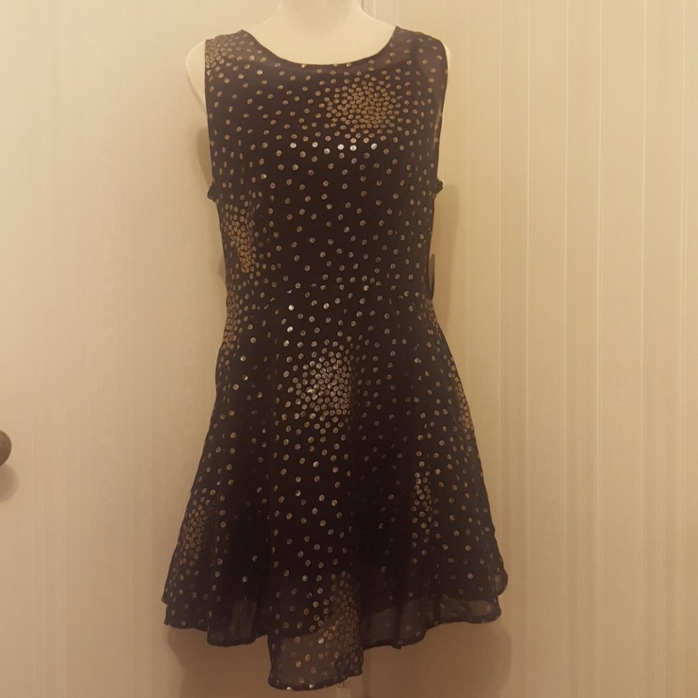 Black and gold dress